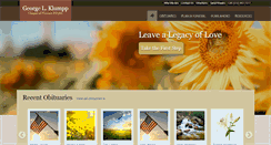 Desktop Screenshot of klumppsfuneralhome.com